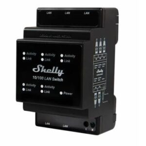 Switch LAN Shelly 5 puertos RJ-45 DIN