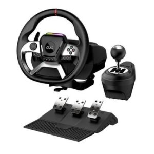 Volante Genius SpeedMaster X5 con vibracion, pedales y cambios